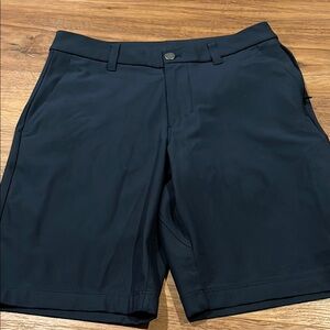 Lululemon Athletica blue navy Flat Front Shorts Classic Style